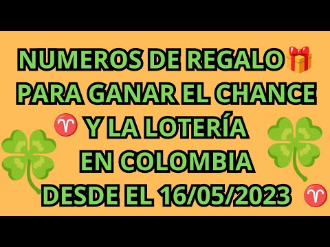 Los Números De OBSEQUIO PARA GANAR EL CHANCE EN COLOMBIA