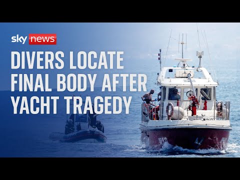 Final body found by divers after superyacht sank off Sicily coast
