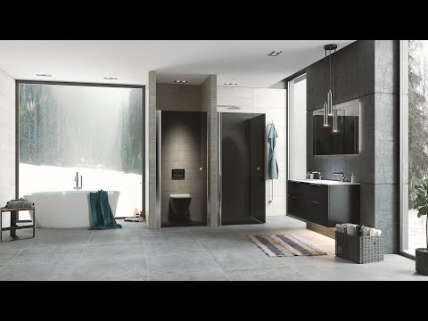Njutbart badrum med badrumsinredning från Macro Design
