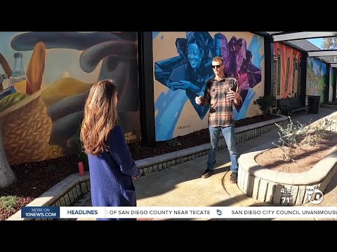 New mural at La Mesa Walkway of the Stars acts as tribute to volunteers