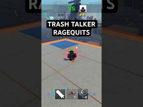 Trash Talker Rage Quit 😂 | Duel Warriors | #roblox #viral #fyp #pvp