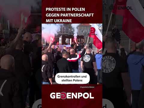 Proteste in Polen gegen Partnerschaft <strong>mit</strong> Ukraine  #ukraine #polen #protest