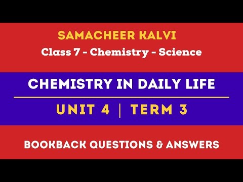 Chemistry in Daily life Book Back Question and Answer | Unit 4 | Class 7 | Science | Samacheer Kalvi