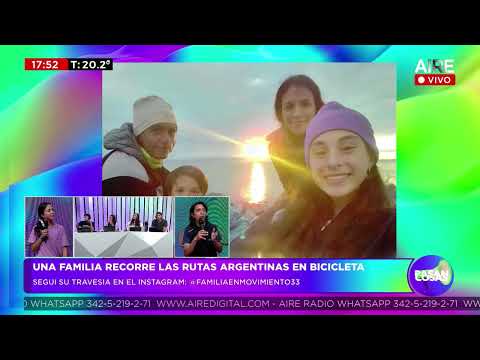 Aventura sobre ruedas: una familia decidió recorrer Argentina en bicicleta