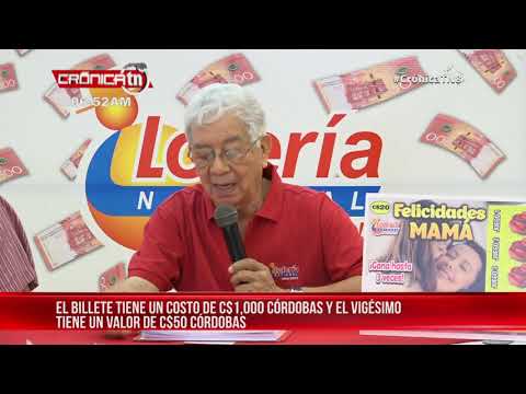 Sorteo de la Lotería Nacional por las Madres será de C$ 15 millones - Nicaragua