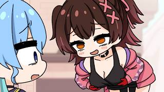 【手描き】すいちゃん、ロボ子もう既に2つスイカつけてるから【星街すいせい/ロボ子さん/ホロライブ/切り抜き漫画】
