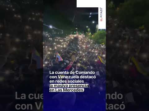 Las Mercedes se desbordó con el cierre de campaña de María Corina Machado y Edmundo González