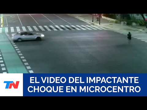 Imprudencia y milagro en pleno Microcentro: cruzó en rojo, lo atropellaron y se fue caminando