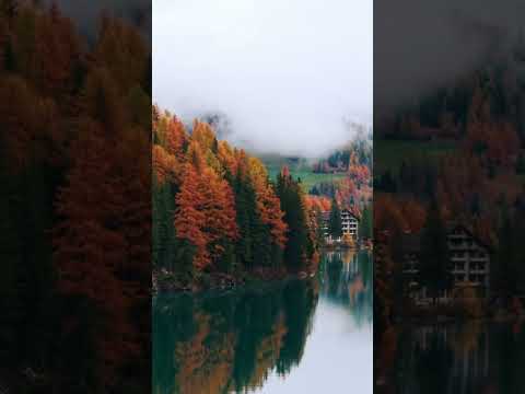 Autumn Serenity at Lago di Braies 4K | Cozy Lakeside Hotel in the Italian Alps