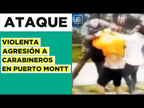 Con palos y botellazos: Turba atacó violentamente a Carabineros en Puerto Montt