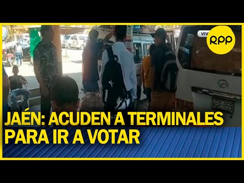 Ciudadanos de Jaén acuden a terminales para ir a votar a zonas rurales
