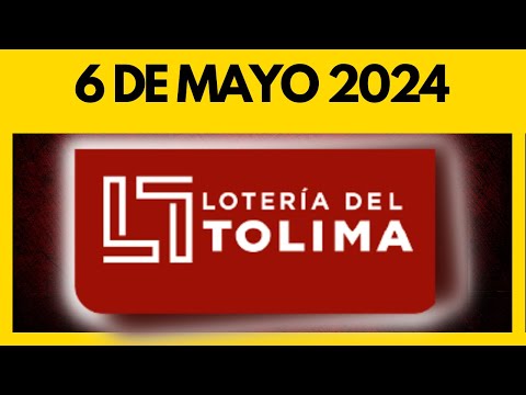 Resultado LOTERIA DEL TOLIMA del lunes 6 de mayo de 2024  (ULTIMO SORTEO)