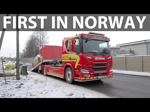 Riding with Viking's Scania electric tow truck