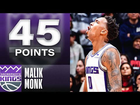 Malik Monk Drops CAREER-HIGH 45 Points In Kings 2OT W! | February 24, 2023 video clip