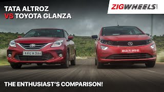 🚗 Tata Altroz vs 🚗 Toyota Glanza | Normal Cars; Oddball Comparo | ZigWheels.com