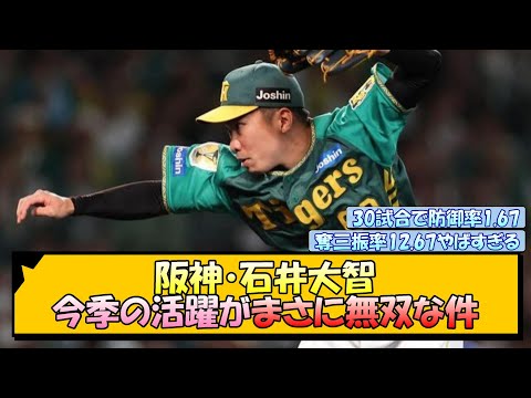 阪神・石井大智 今季の活躍がまさに無双な件【なんJ/2ch/5ch/ネット 反応 まとめ/阪神タイガース/岡田監督】