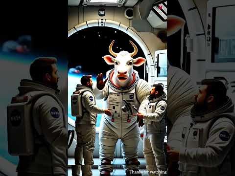 The Brave Cow’s Space Journey | बहादुर गाय की अंतरिक्ष यात्रा"#shorts #cow #ai #viral