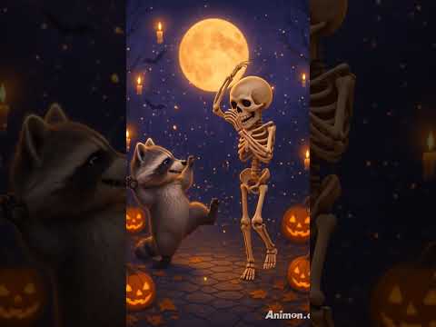 POV: A Skeleton Just Befriended a Raccoon Under the Full Moon 🦝💀✨ | RaccLand
