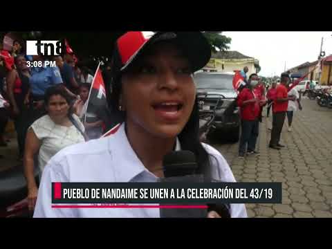 Con inmensa caminata, familias de Nandaime celebran el 43/19 - Nicaragua