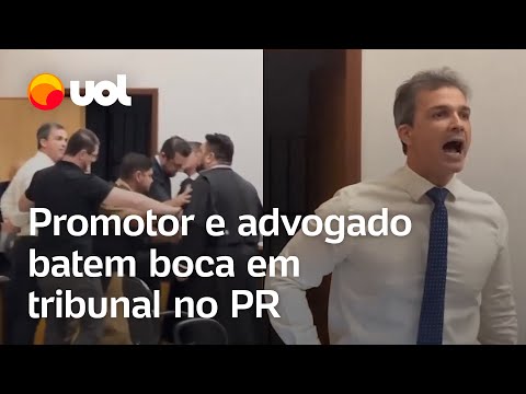 Confusão e gritaria: promotor chama advogado de 'safado' e 'pilantra' em tribunal no Paraná; vídeo