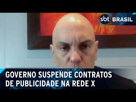 Governo suspende publicidade na rede X após ataques de Elon Musk | SBT Brasil (13/04/24)