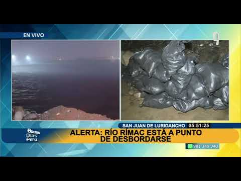 Alerta: Río Rímac está a punto de desbordarse en San Juan de Lurigancho