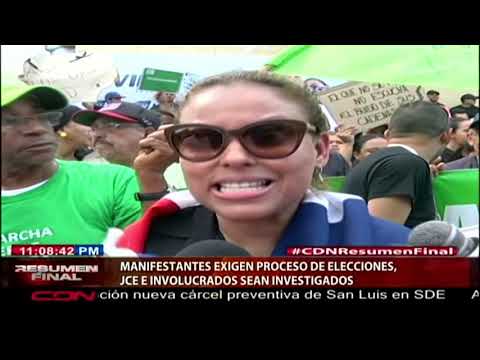 Manifestantes exigen proceso de elecciones, JCE e involucrados sean investigados