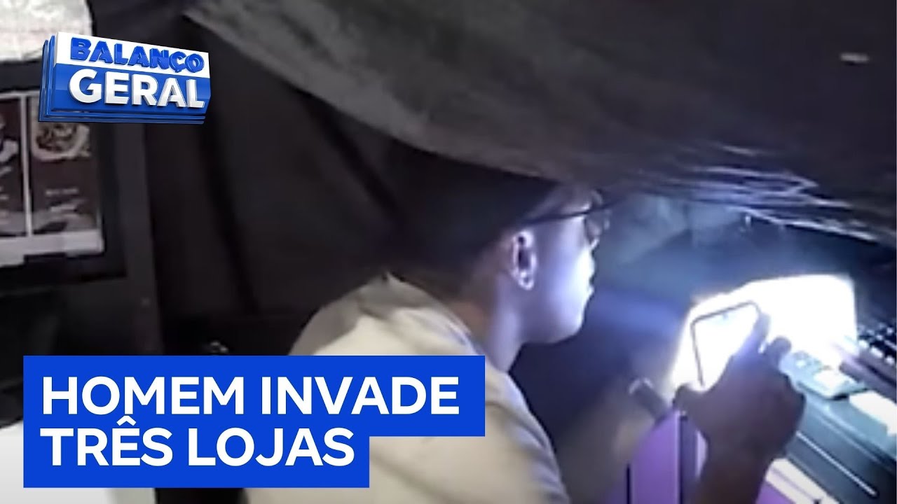 Homem invade três lojas de um shopping em somente 20 minutos