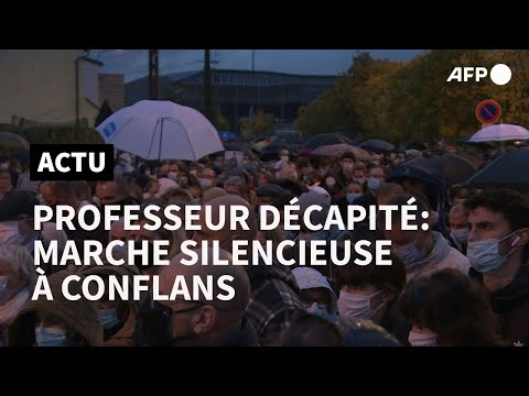 Samuel Paty: plusieurs milliers de personnes marchent à Conflans-Sainte-Honorine | AFP