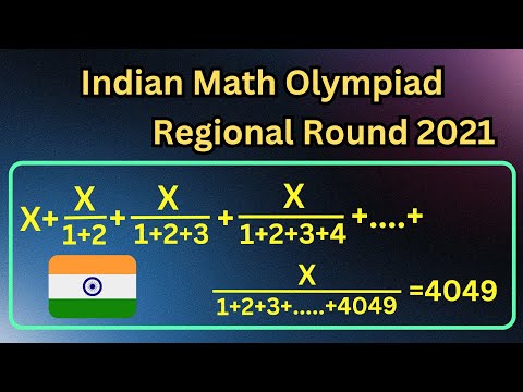🛑789. Indian Math Olympiad || INMO || Regional Round 2021