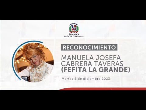 HTVLive Canal 52 Reconocimiento a Fefita La Grande. Senado de la República Dominicana