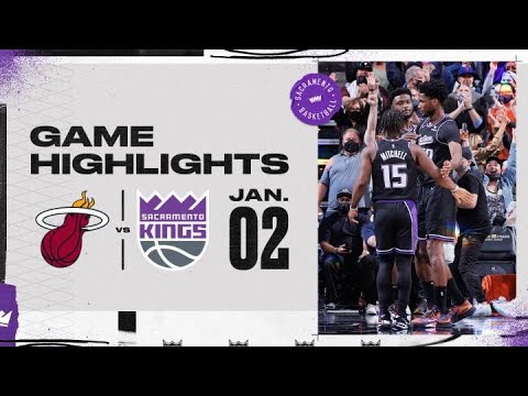 Kings Highlights vs. Miami Heat 1.2.2022 video clip 