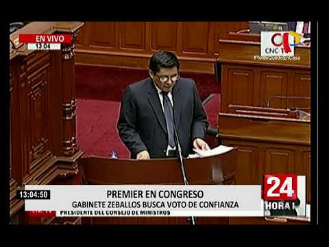 Gabinete Zeballos se presentó ante el Congreso para pedir voto de confianza