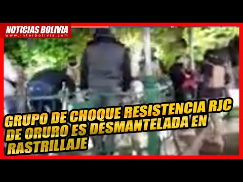 ? Grupo de choque Resistencia RJC de Oruro fueron interceptados en la plaza Castro de Padilla