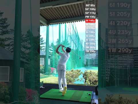 たっちゃん　各番手スイング　キャリー飛距離  #ゴルフ #shorts
