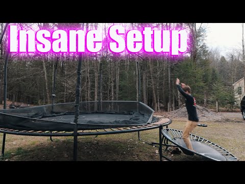 CREATING THE SICKEST BACKYARD MINI TRAMP SETUP