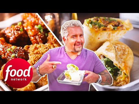 Guy Fieri Tries Delicious Korean & Mexican Burrito Fusion | Diners Drive-Ins & Dives