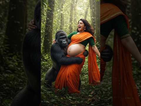 The Gorilla Attack and the Monkey’s Courage"#youtubeshorts #wildliferescue #ai #viralvideo #viralvid