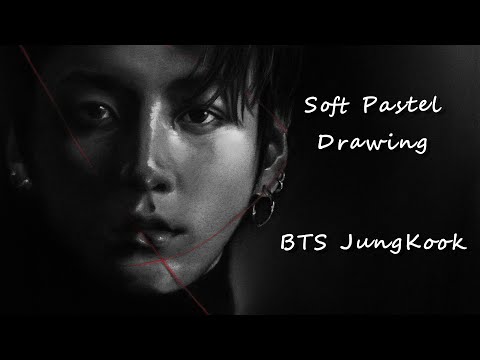 Soft Pastel Drawing of BTS Jung Kook/방탄소년단 정국