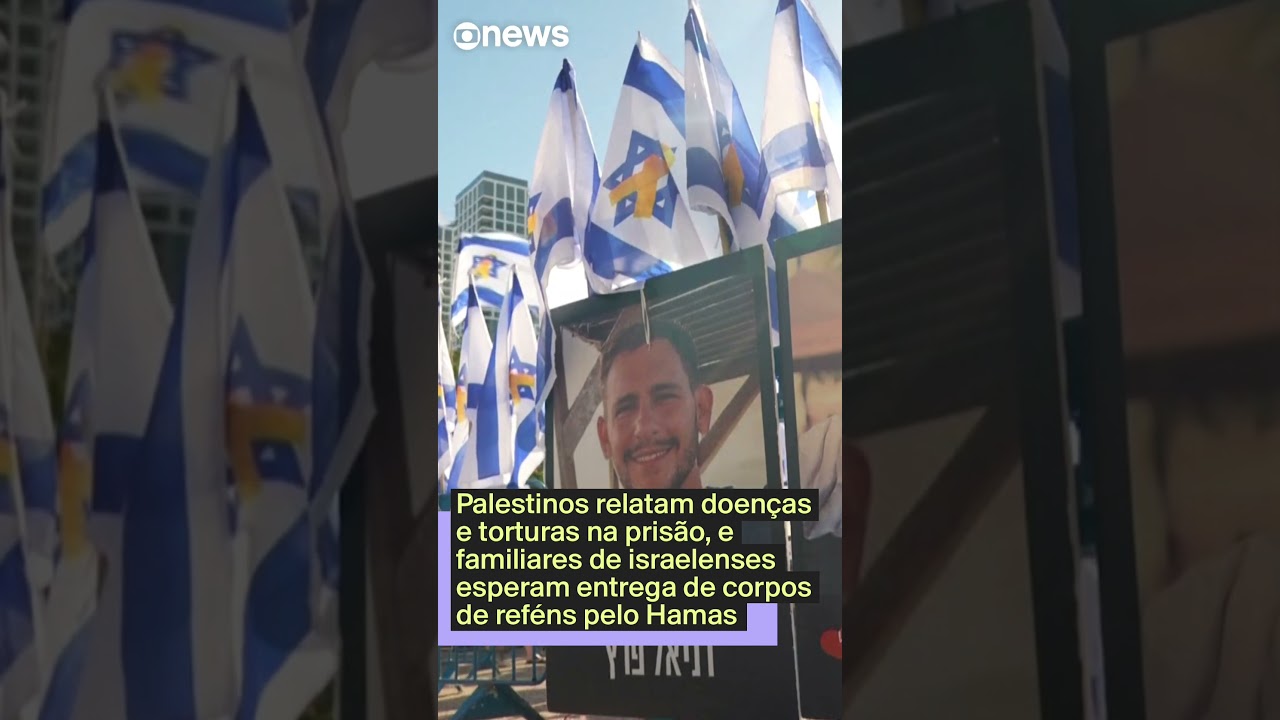 Palestinos relatam doenças e torturas na prisão; israelenses esperam entrega de corpos de reféns