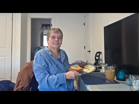 Morning chat with Eggs Sausage Toast n Coffee 