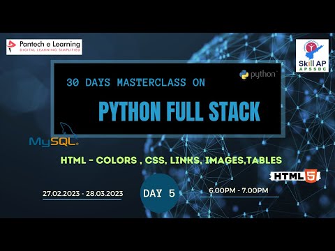 DAY – 5 HTML – Colors , CSS, links, images,tables