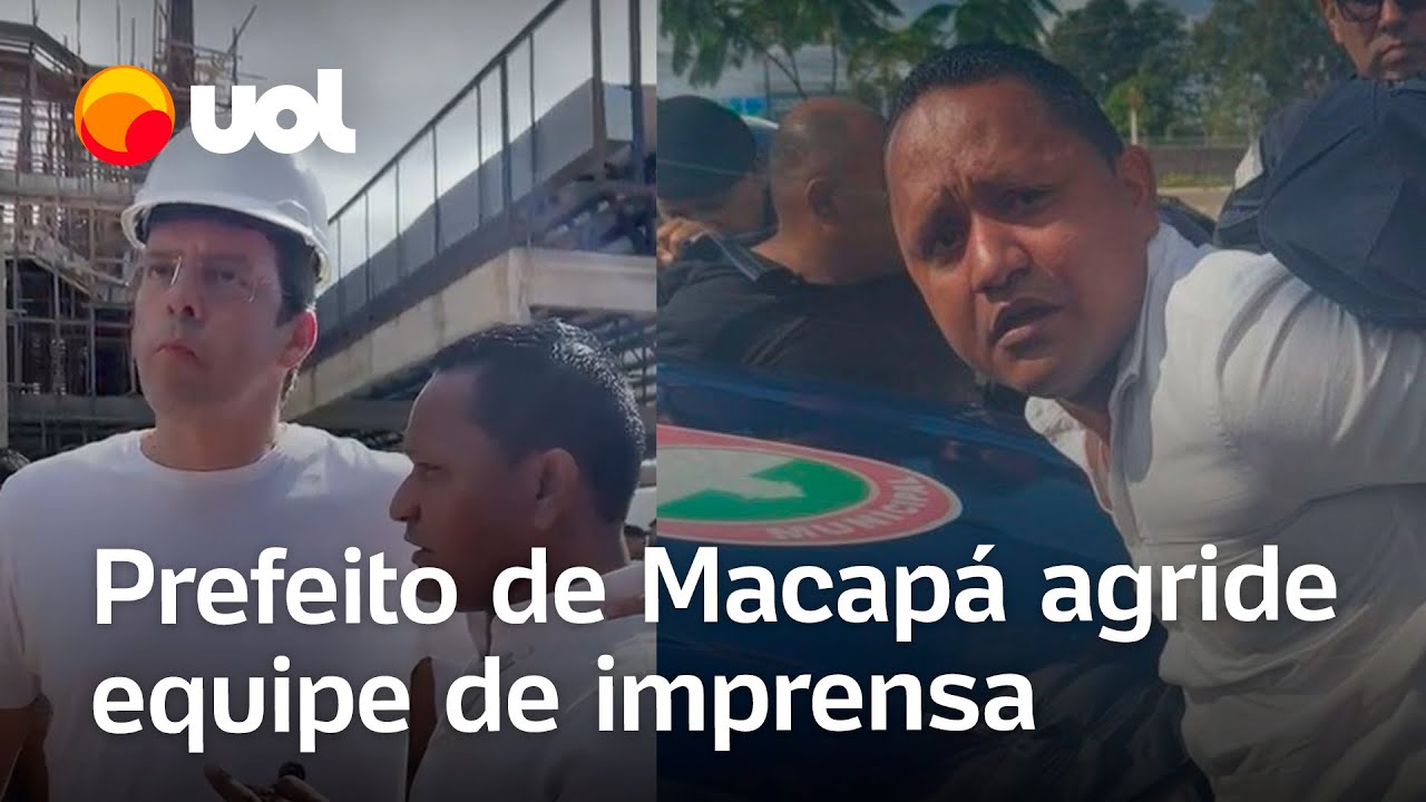 Prefeito de Macapá agride equipe de imprensa após pergunta sobre atraso em obra