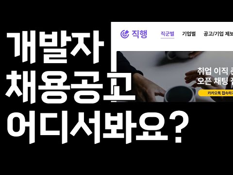 내가 보는 개발자 채용공고 사이트