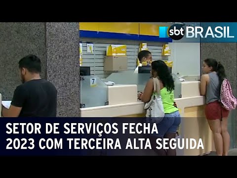 Setor de serviços fecha 2023 com terceira alta seguida, aponta IBGE | SBT Brasil (09/02/24)