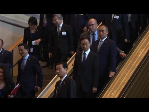 Chinese Vice President Han Zheng departs the UN