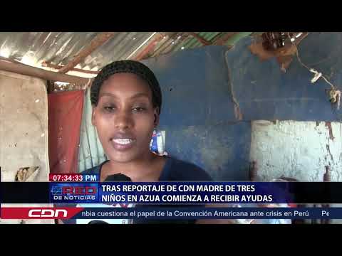 Tras reportaje de CDN madre de tres niños en Azua comienza a recibir ayudas