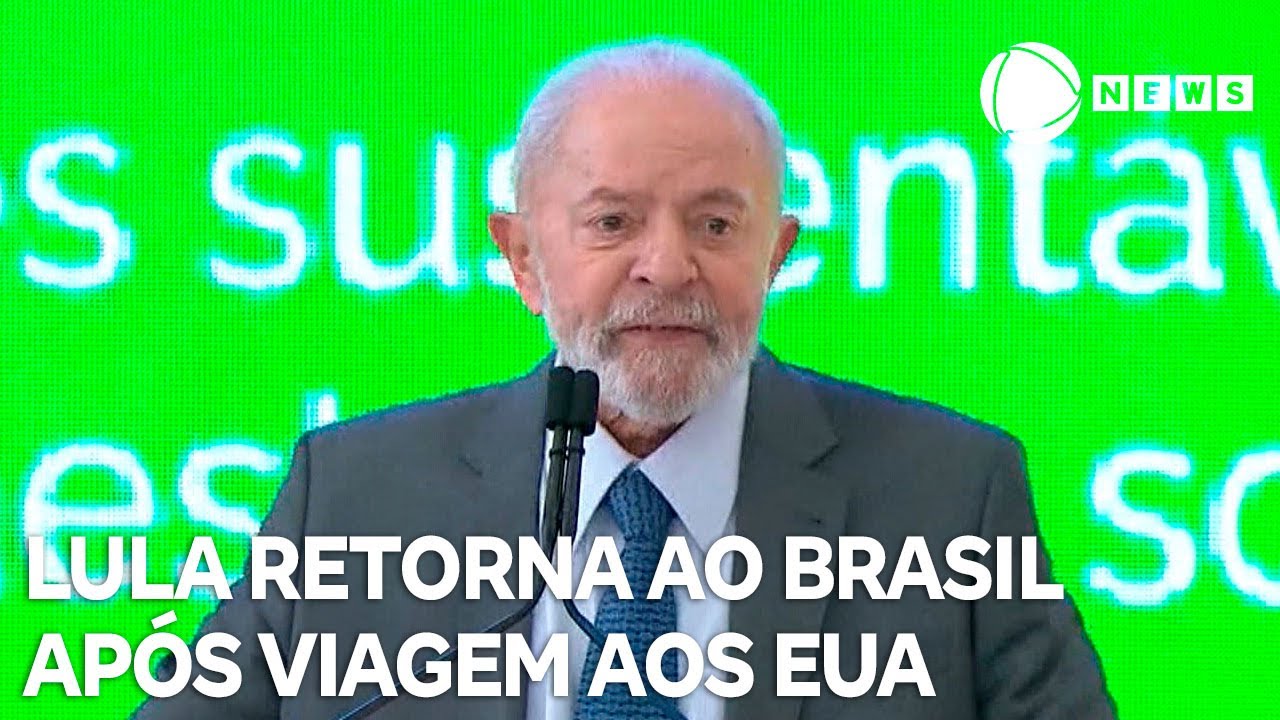 Lula retorna ao Brasil após viagem aos Estados Unidos