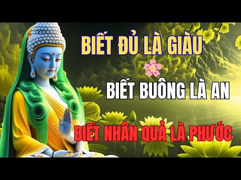 🪷Nghe Lời Phật Dạy: Biết Đủ Là Giàu, Biết Buông Là Tự Do, Biết Nhân Quả Là Phước Đức #NgheLoiPhatDay