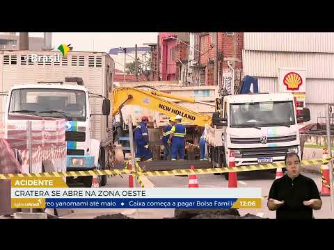 SP | Cratera é aberta na zona oeste de SP e trânsito passa por mudanças